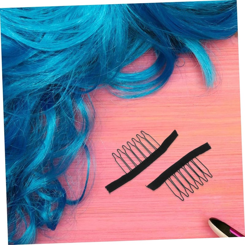 50 Pcs Black Wig Comb Clips For Secure Hairpiece Caps Easy Styling - Image 5